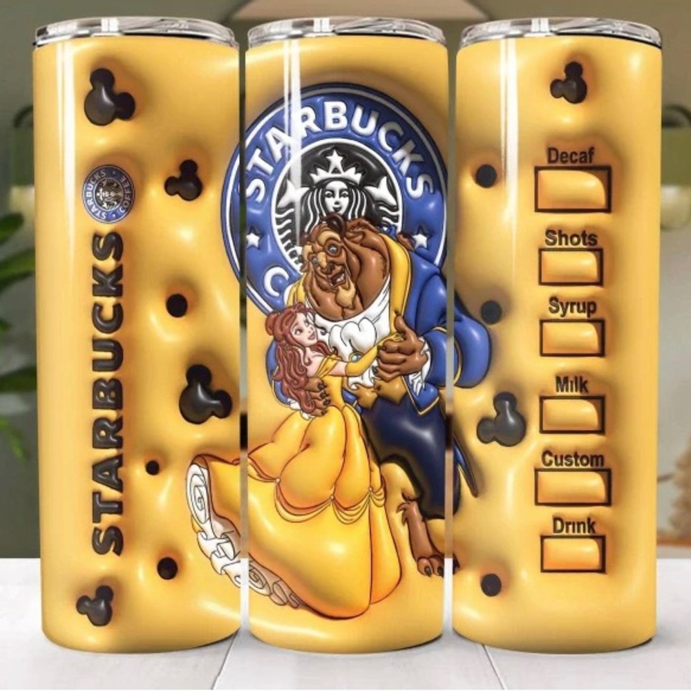 20oz Beauty and the beast tumbler.
